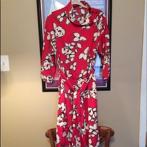 Zara Red Floral Dress